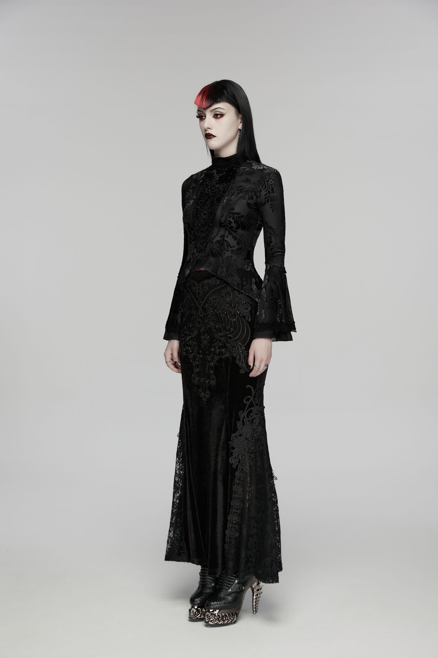 Punk Rave Seraphine Elegant Goth Blouse