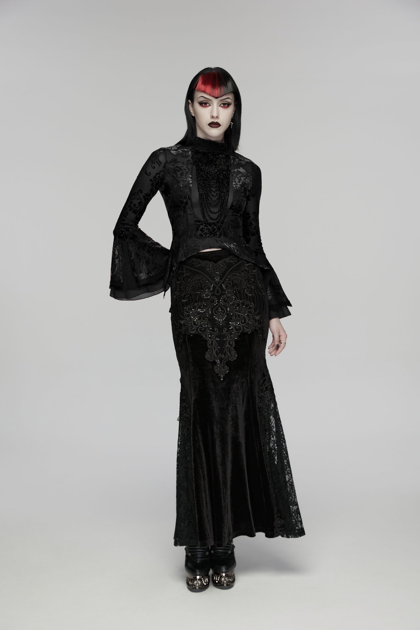 Punk Rave Seraphine Elegant Goth Blouse