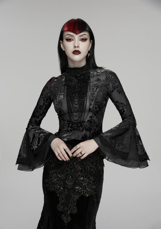 Punk Rave Seraphine Elegant Goth Blouse