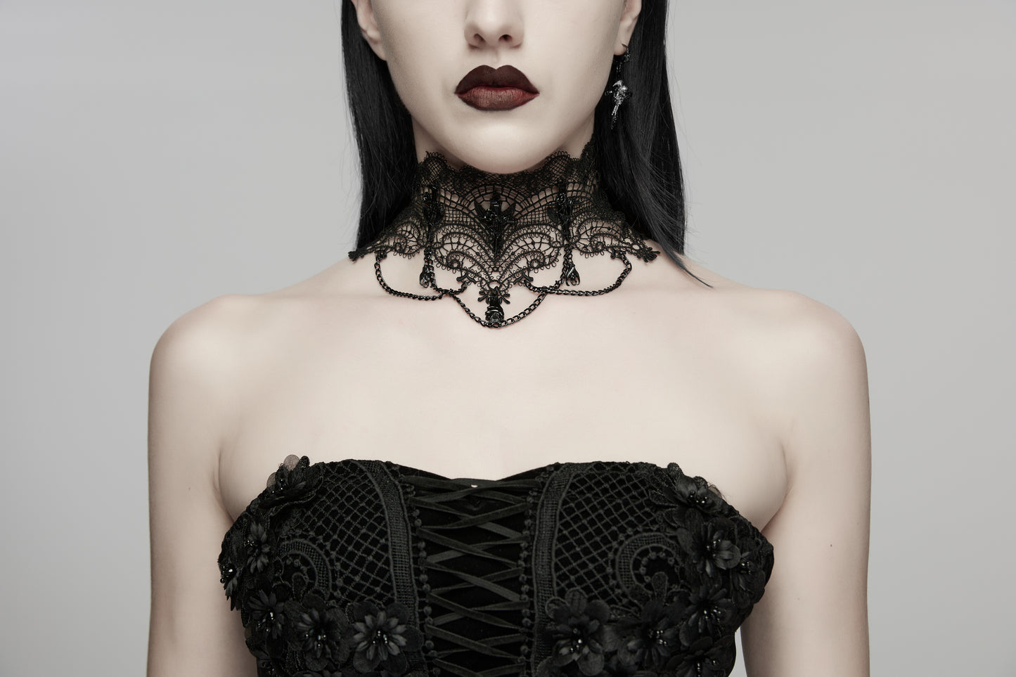 Punk Rave Goth Bat Necklace