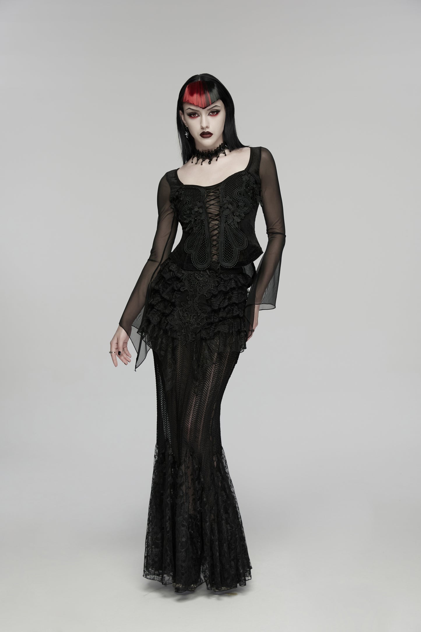 Punk Rave Selene Embroidery Blouse