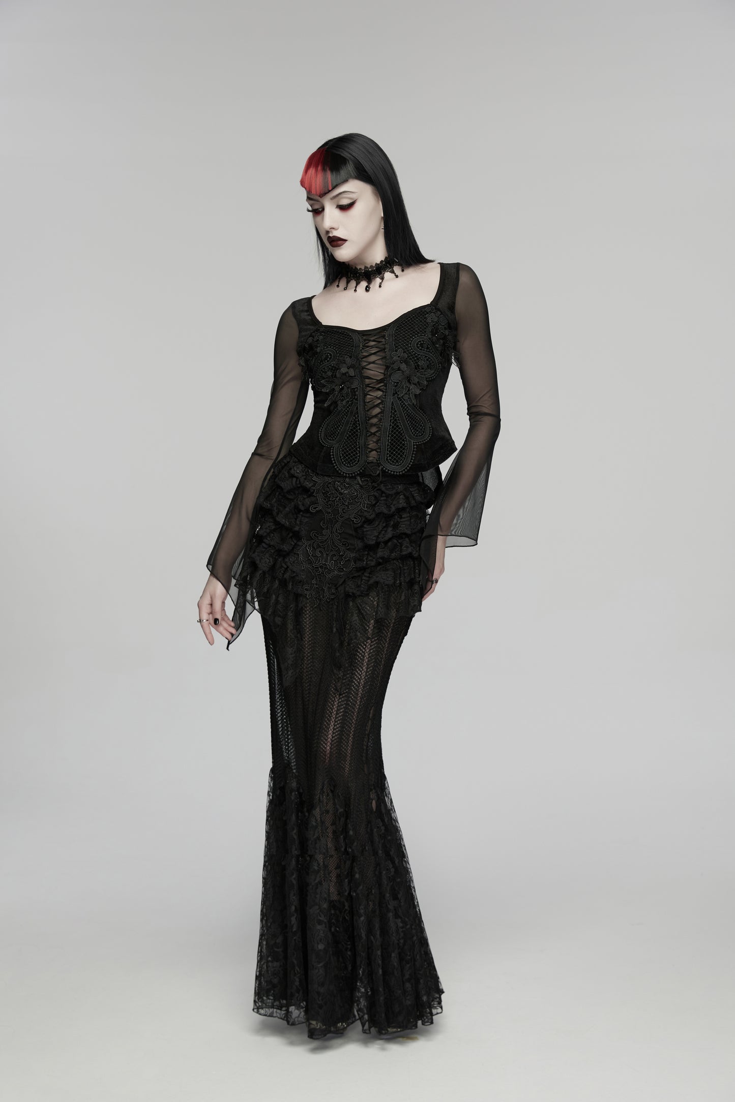 Punk Rave Selene Embroidery Blouse