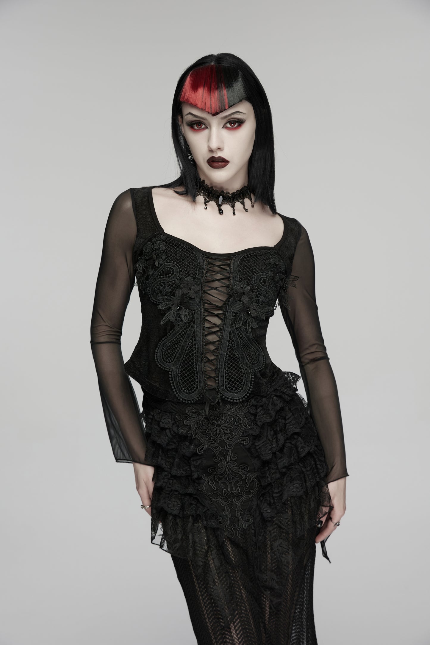 Punk Rave Selene Embroidery Blouse