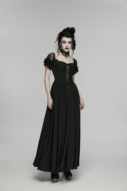 Punk Rave Lilith Dress Goth Maxi Dress