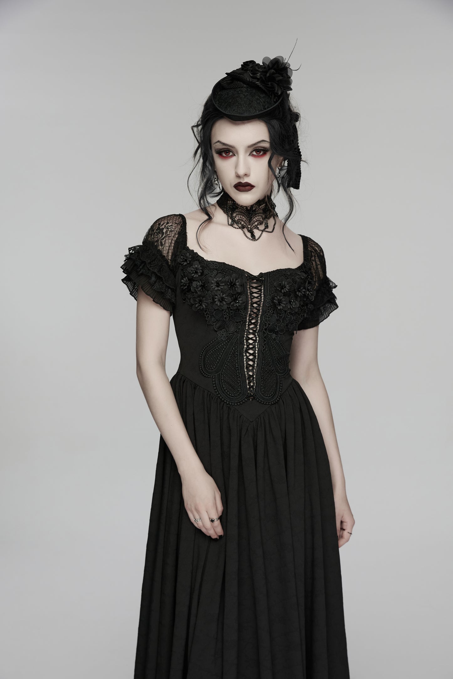 Punk Rave Lilith Dress Goth Maxi Dress
