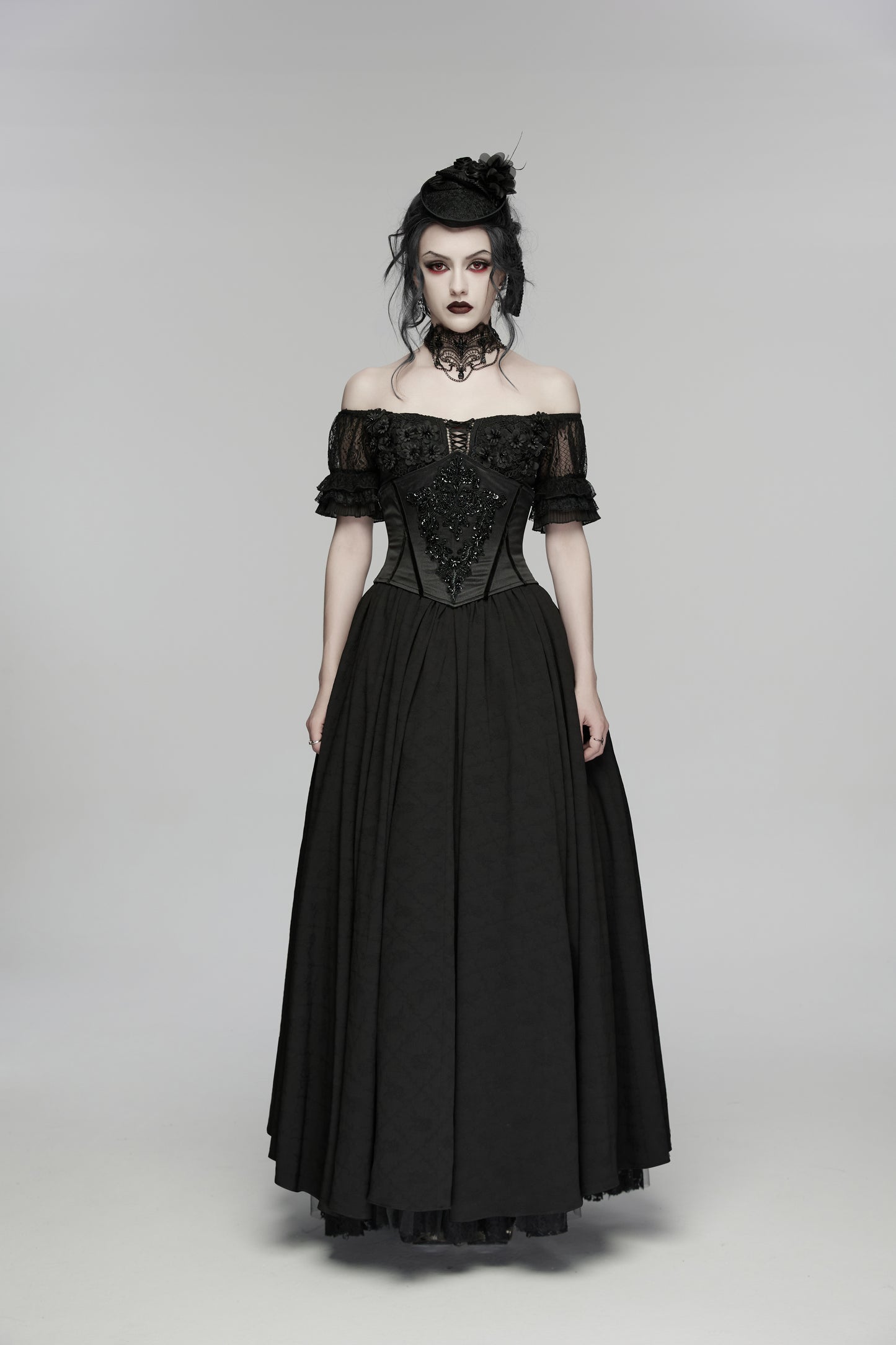 Punk Rave Elspeth Beaded Embroidered Corset