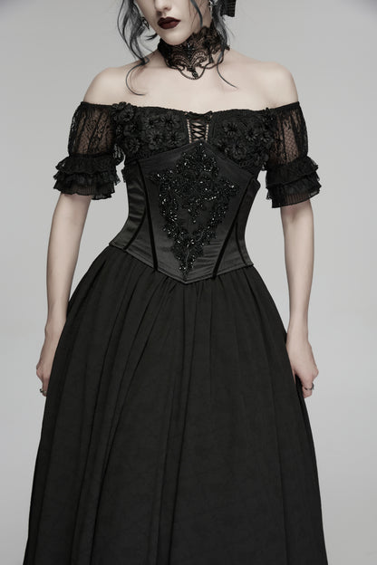 Punk Rave Elspeth Beaded Embroidered Corset