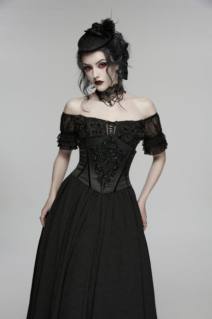 Punk Rave Elspeth Beaded Embroidered Corset