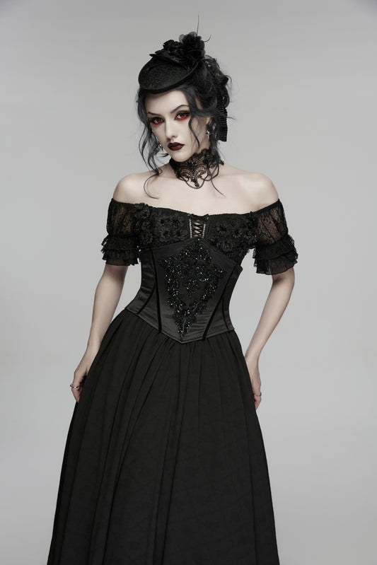 Punk Rave Elspeth Beaded Embroidered Corset