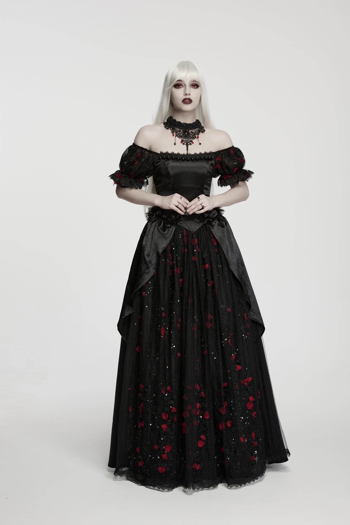 Punk Rave Isolde Gorgeous Rose Dress