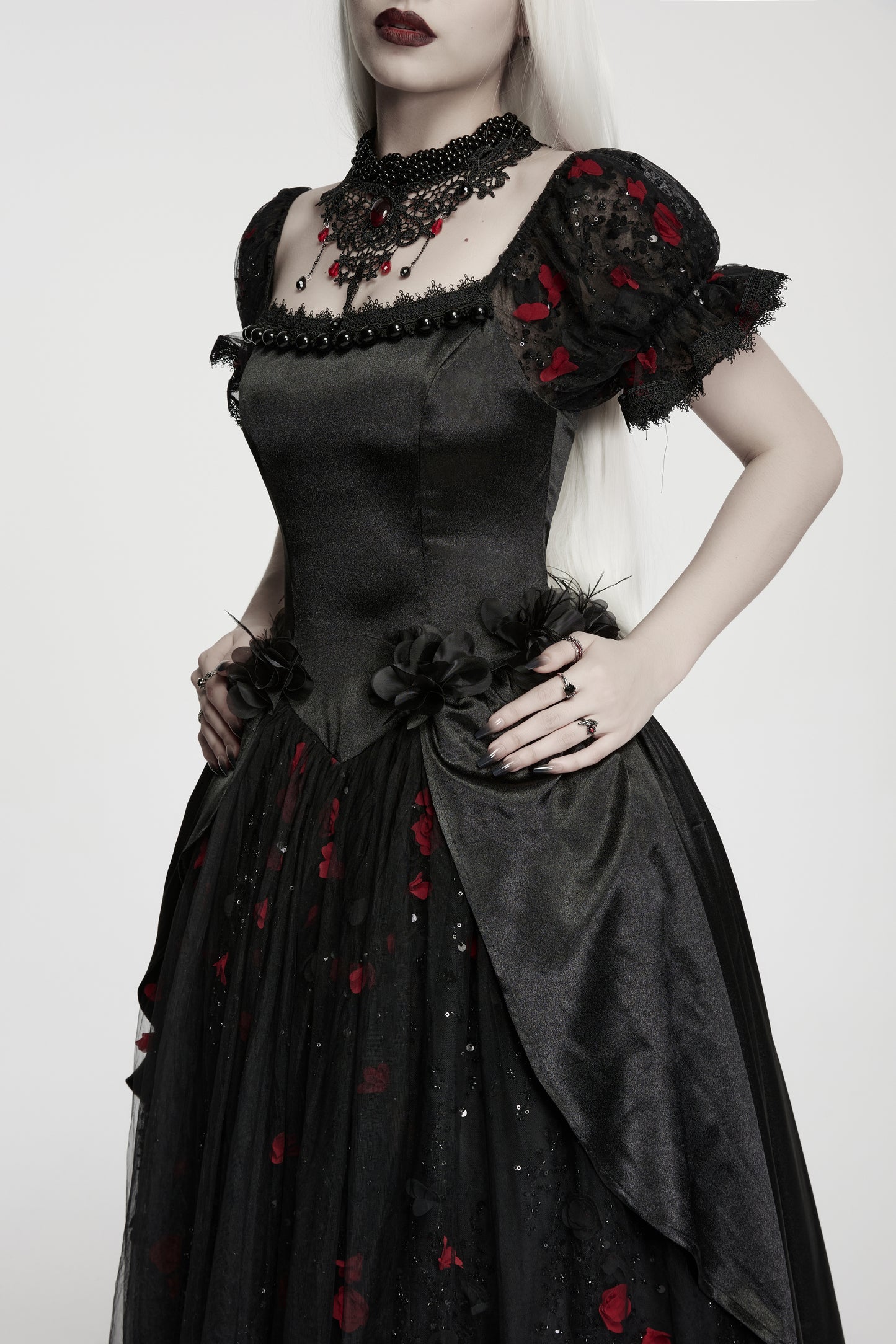 Punk Rave Isolde Gorgeous Rose Dress