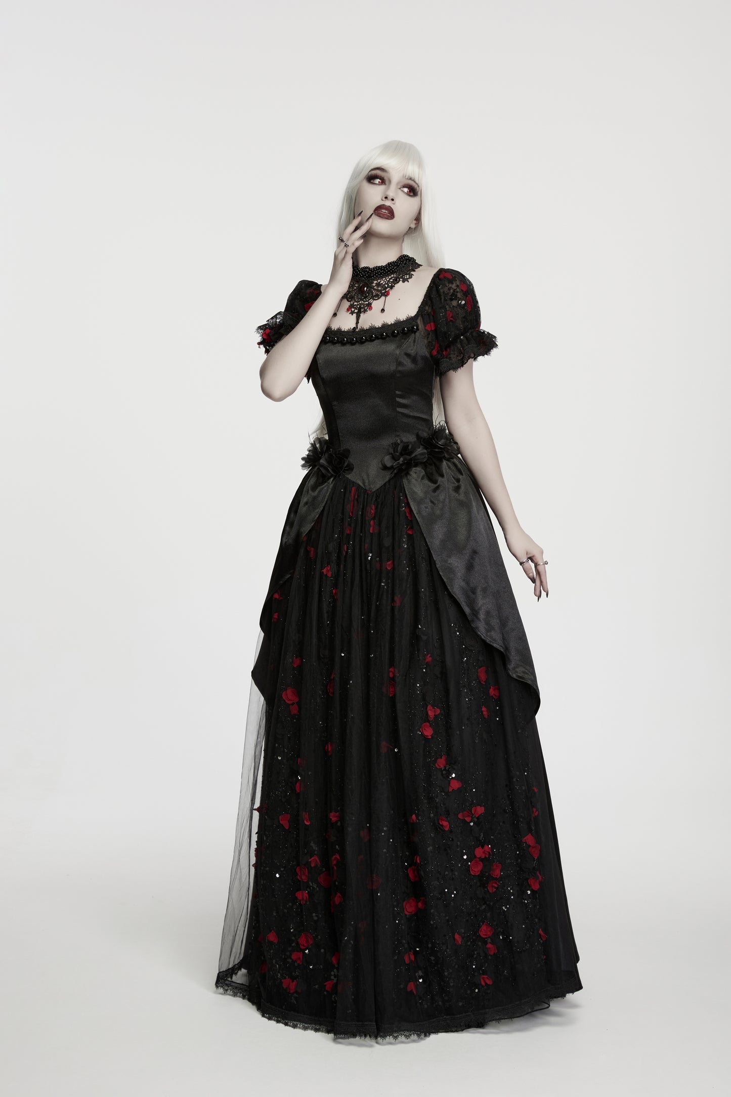 Punk Rave Isolde Gorgeous Rose Dress