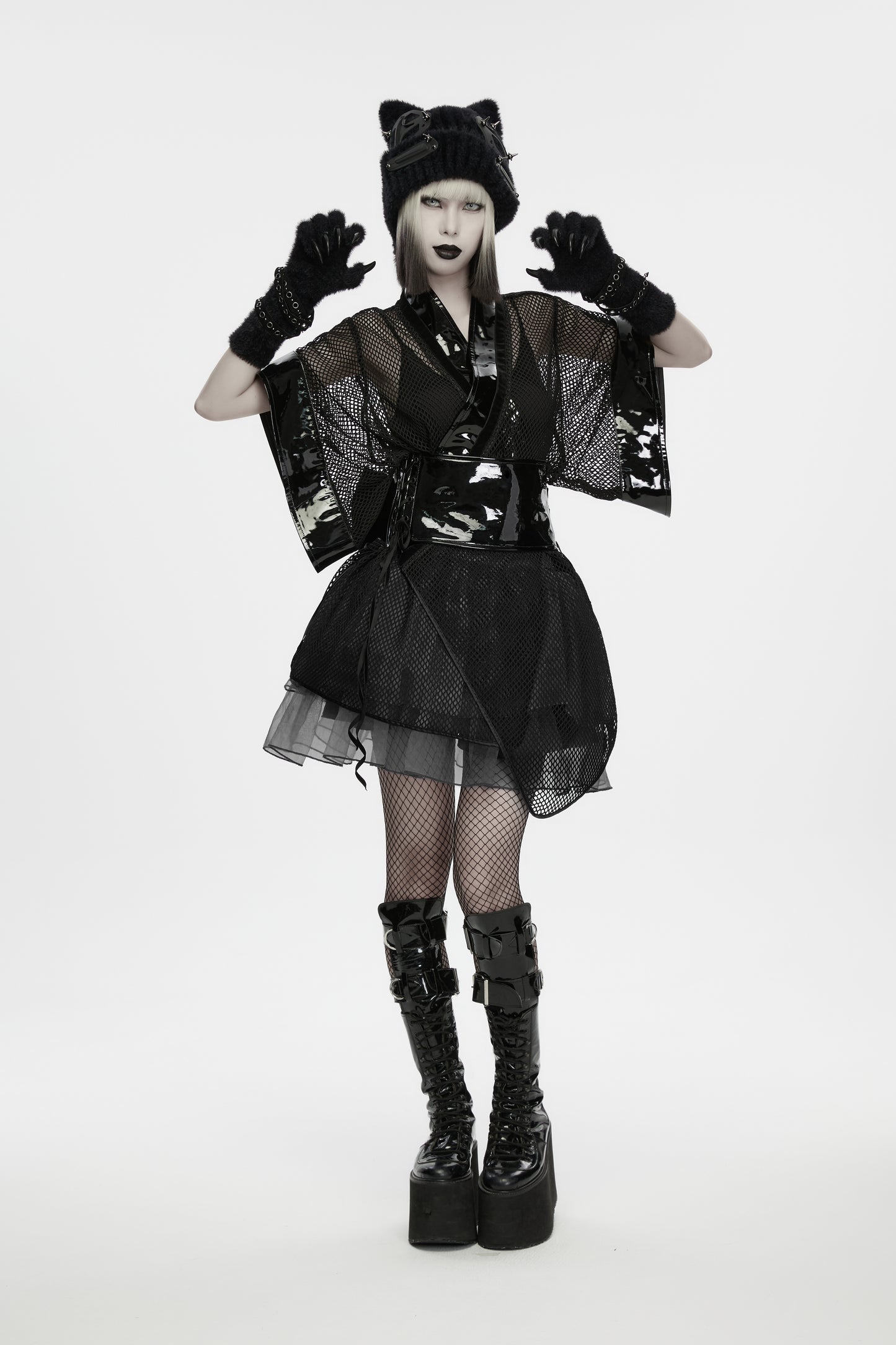 Punk Rave Freya Cat Paw Spike Gloves