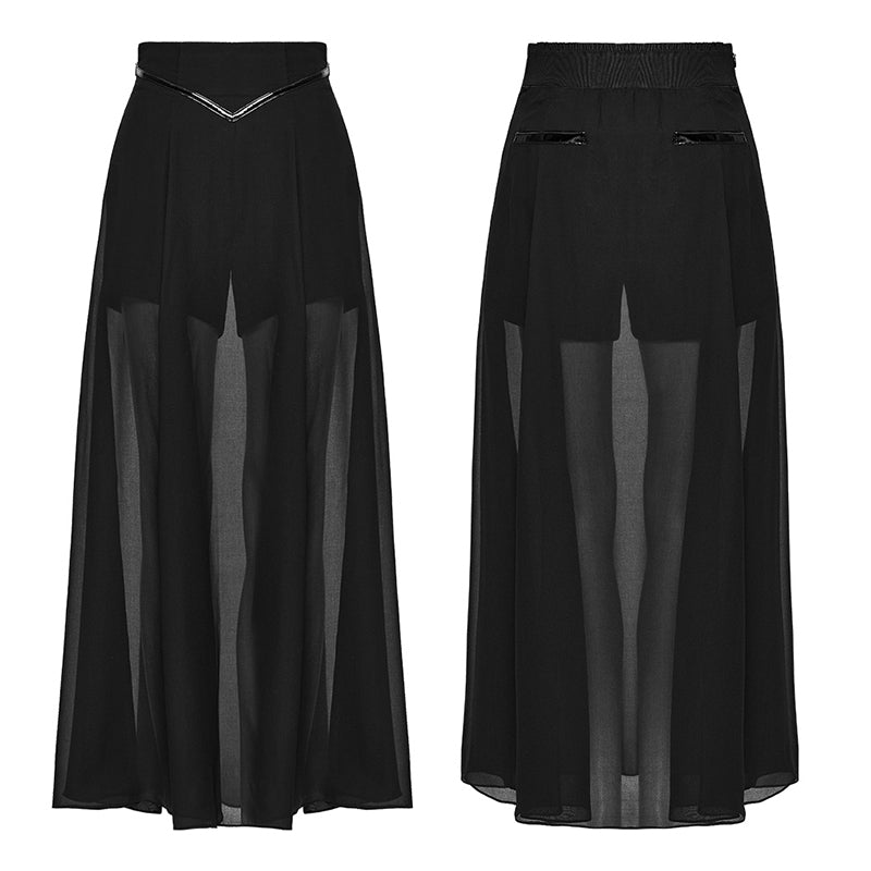 Punk Rave Fallon Chiffon Skirt with Integral Shorts - Kate's Clothing