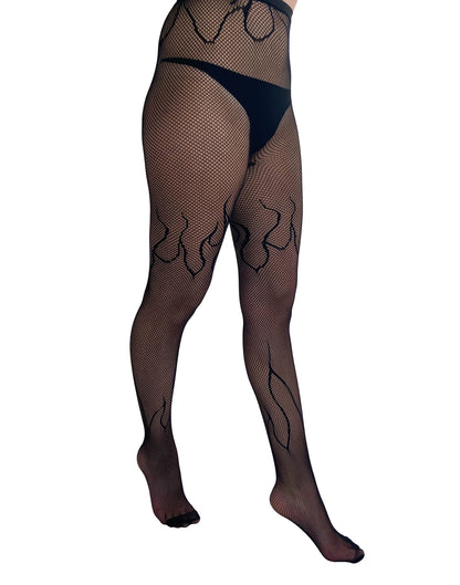 Pamela Mann Flaming Net Tights - Kate's Clothing