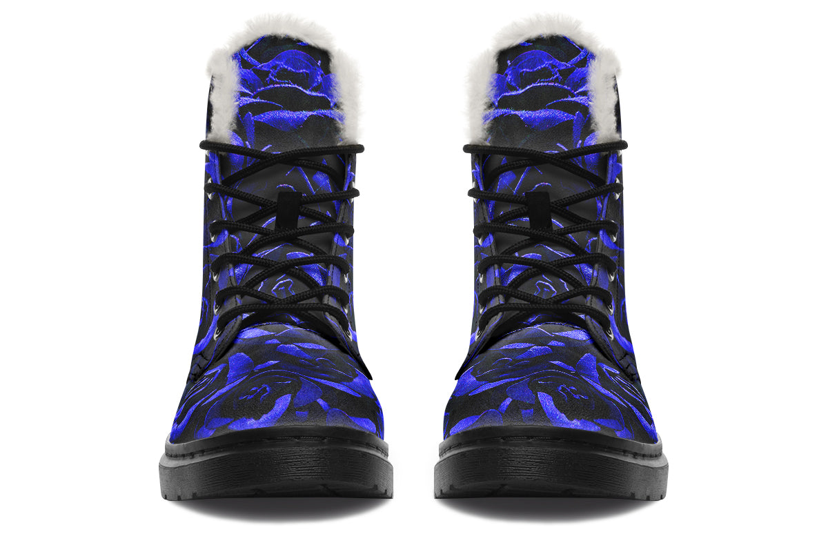 ANTIBrand – Blue Roses Fleece Lined Boots