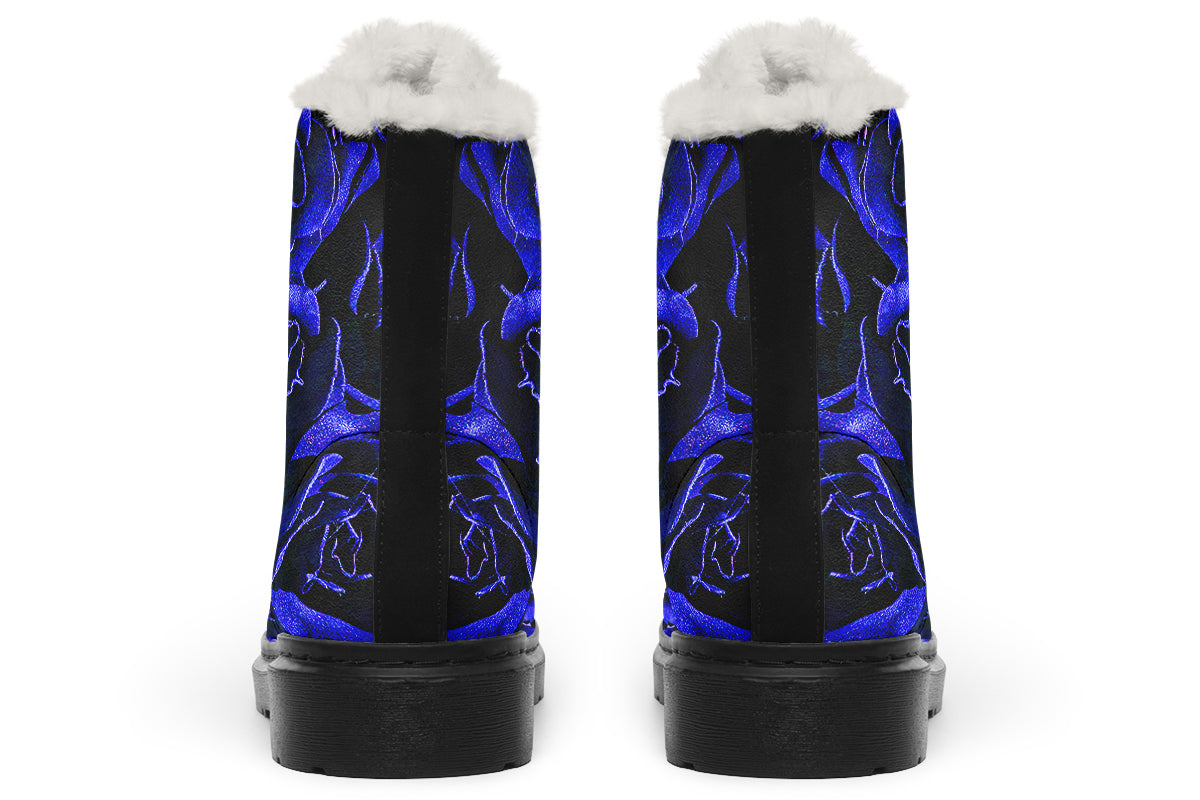 ANTIBrand – Blue Roses Fleece Lined Boots