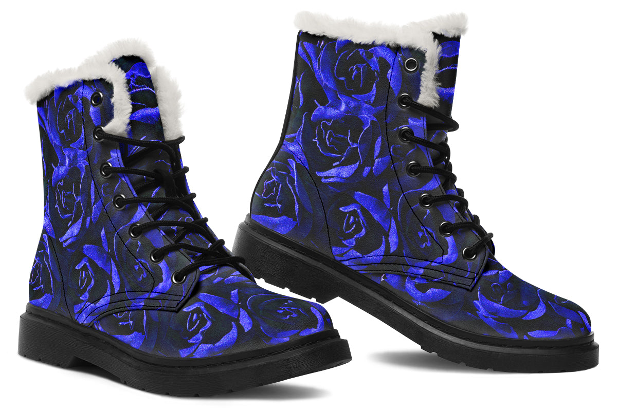 ANTIBrand – Blue Roses Fleece Lined Boots