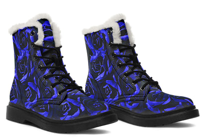 ANTIBrand – Blue Roses Fleece Lined Boots