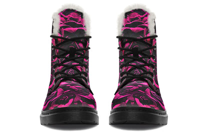 ANTIBrand – Magenta Roses Fleece Lined Boots