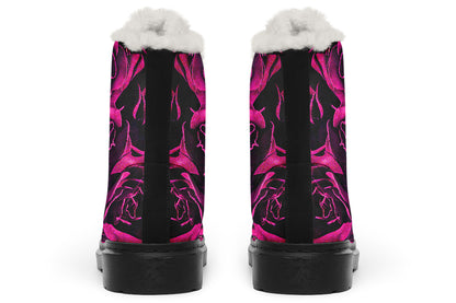 ANTIBrand – Magenta Roses Fleece Lined Boots