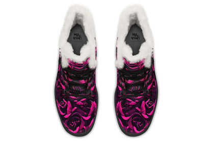 ANTIBrand – Magenta Roses Fleece Lined Boots