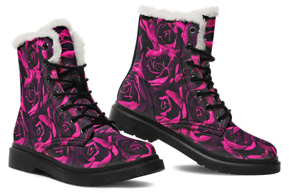 ANTIBrand – Magenta Roses Fleece Lined Boots