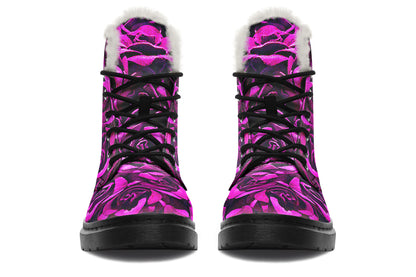 ANTIBrand – Pink Roses Fleece Lined Boots