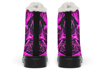 ANTIBrand – Pink Roses Fleece Lined Boots