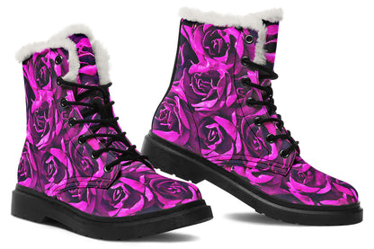 ANTIBrand – Pink Roses Fleece Lined Boots