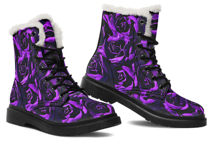 ANTIBrand – Purple Roses Fleece Lined Boots