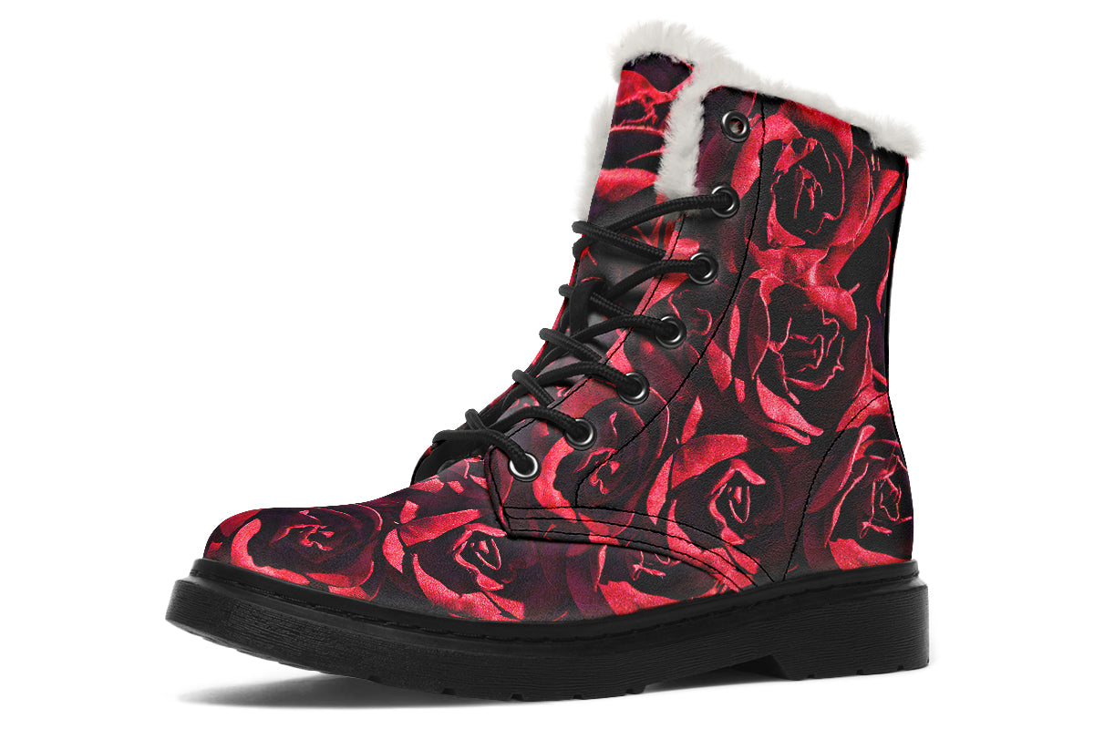 ANTIBrand – Red Roses Fleece Lined Boots