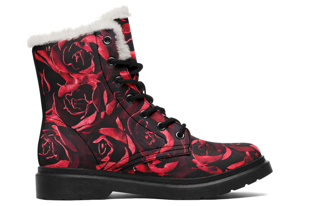 ANTIBrand – Red Roses Fleece Lined Boots