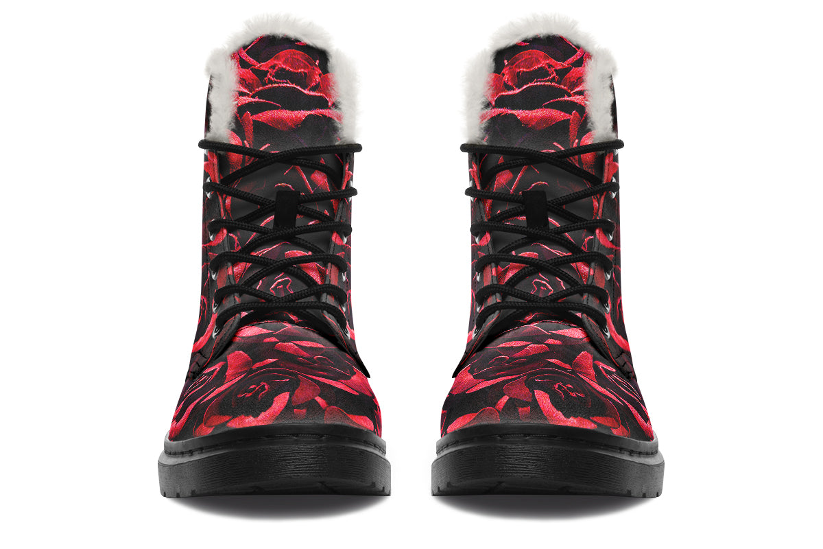 ANTIBrand – Red Roses Fleece Lined Boots
