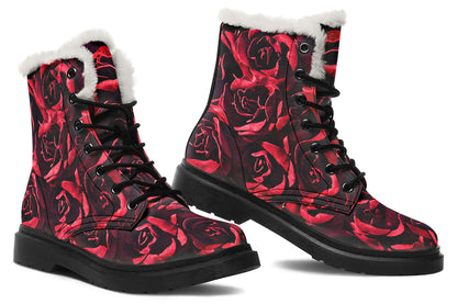 ANTIBrand – Red Roses Fleece Lined Boots