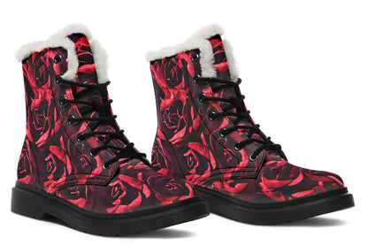 ANTIBrand – Red Roses Fleece Lined Boots