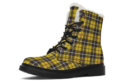 ANTIBrand Yellow Tartan Fleece Lined Boots