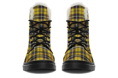 ANTIBrand Yellow Tartan Fleece Lined Boots
