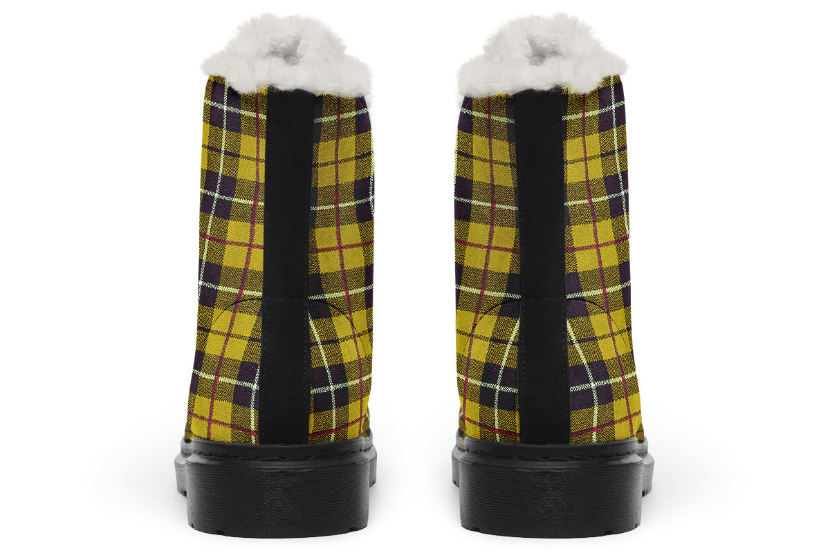 ANTIBrand Yellow Tartan Fleece Lined Boots