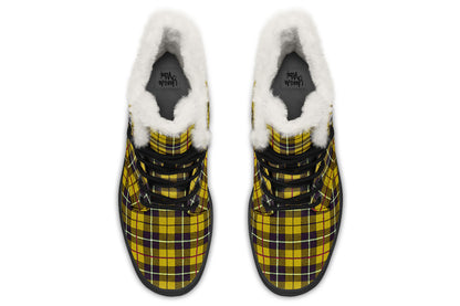 ANTIBrand Yellow Tartan Fleece Lined Boots