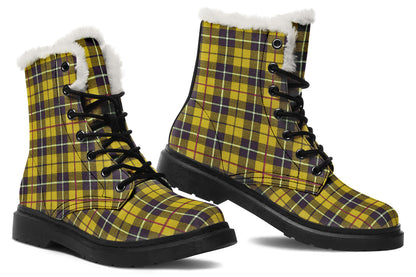 ANTIBrand Yellow Tartan Fleece Lined Boots