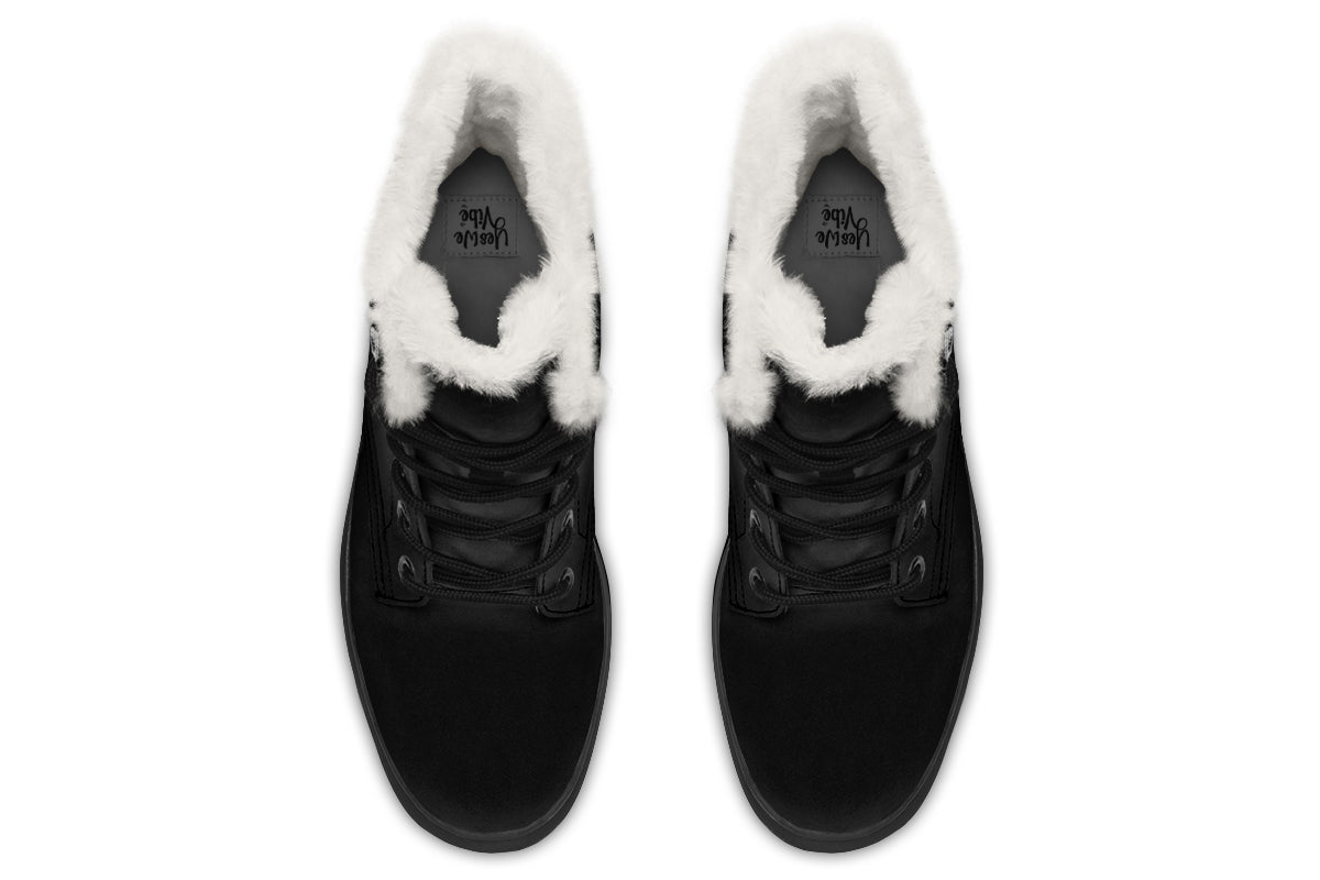 ANTIBrand Moon Phases Fleece Lined Boots – Black