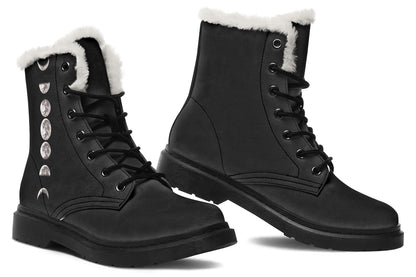 ANTIBrand Moon Phases Fleece Lined Boots – Black