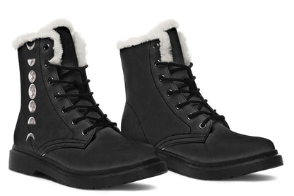 ANTIBrand Moon Phases Fleece Lined Boots – Black