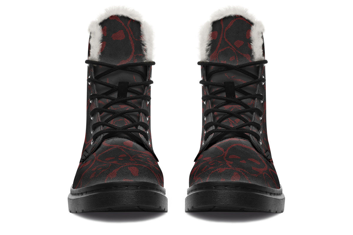 ANTIBrand – Tumbling Blood Skulls Fleece Lined Boots