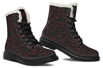 ANTIBrand – Tumbling Blood Skulls Fleece Lined Boots