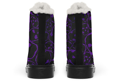 ANTIBrand– Tumbling Purple Skulls Fleece Lined Boots