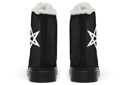 ANTIBrand Unicursal Hexagram Protection Fleece Lined Boots – Black