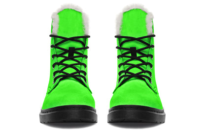 ANTIBrand Neon Green Drama Queen Fleece Lined Boots – Fluorescent