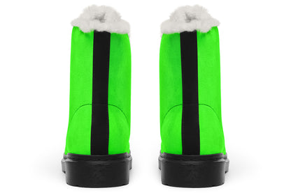 ANTIBrand Neon Green Drama Queen Fleece Lined Boots – Fluorescent